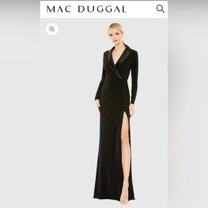 IEENA FOR MAC DUGGAL
Long Sleeve Faux Tuxedo Gown
